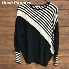 ♦︎【ハッシュパピー】Hush Puppies ストライプ長袖ニット セーターL