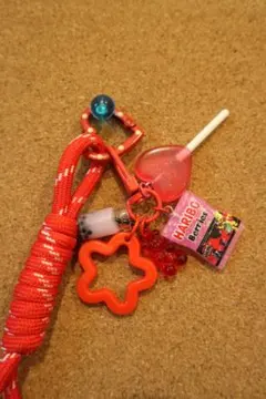 じゃらじゃらキーホルダー　レッド