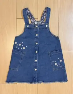 デイブベラ　デニム ジャンバースカート 100cm