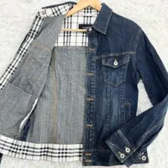 美品☆BURBERRY　デニムジャケット　Gジャン　ノバチェック　袖裏チェック
