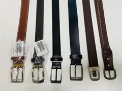 値下げ　レザー製ベルト６本セット
