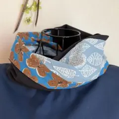 コットンスヌード　No.431　ねじれスヌード　つけ襟感覚　ハンドメイド