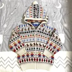 ファミリア110ニットジャンパー　総柄　レア