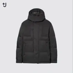 ユニクロ +J　ダウンオーバーサイズパーカ　Lサイズ　ブラック
