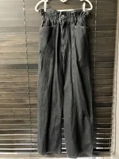 251009-08 la belle Etudeワイドレッグ　デニムジーンズ