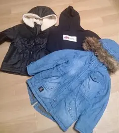 アルファインダストリーズ　ジャケットセット　ダウン　デニム　パーカー　コムサ