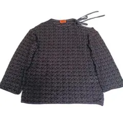 【極美品】MISSONI 総柄ニットセーター ウール シルク混 Mサイズのサムネイル