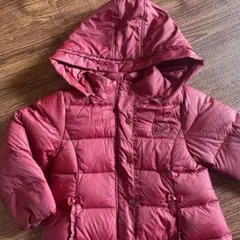 赤いフード付きロングダウンコート★