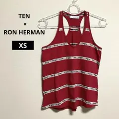 TEN × RON HERMAN タンクトップ レッド XS ボーダーのサムネイル