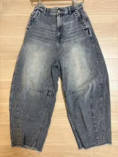 グレー デニムパンツ ニコアンド