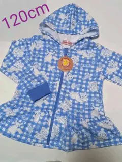 ポケモン　パーカー　120cm 水色ギンガム　新品未使用