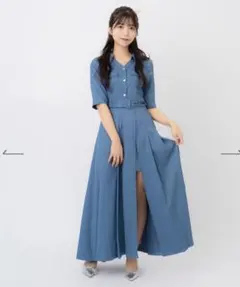 REDYAZEL 【ゆんちゃんコラボ】アシメプリーツシャツワンピース