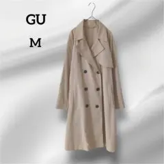 GU ジーユー　トレンチコート　ダブルブレスト 　ベージュ　M