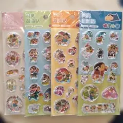 クレヨンしんちゃん　ウォーターシール・水シール　4枚セット【海外限定・正規品】