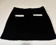 ZARA ミニスカート M ブラック ポケットデザイン シンプル