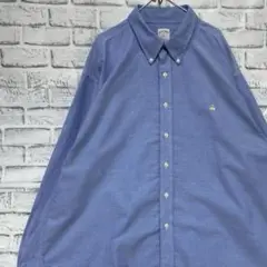 ブルックスブラザーズ長袖シャツ！ブルー2XL 903