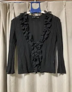 美品 22 OCTOBRE ヴァンドゥーオクトーブル カーディガン フリル