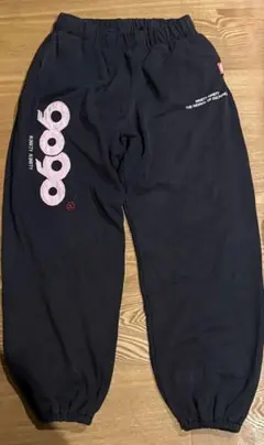 9090 OG Logo Patched Sweat Pants 黒　ピンク