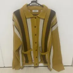 MONO-MART ストライプニットカーディガン