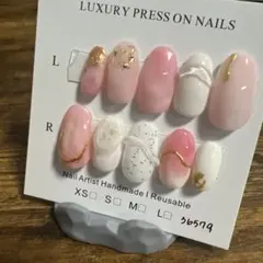 ハンドメイドネイルチップ ニュアンスネイル ピンクネイル 春ネイル