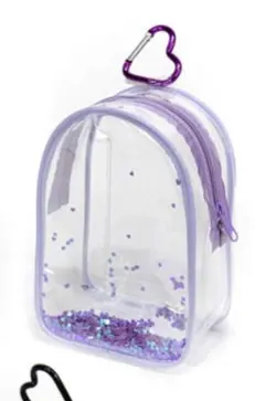 ぬいぐるみポーチケース（紫ラメ）