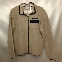 150♪US古着コロンビアフリースボアジャケットチルド(18-20)XLベージュ