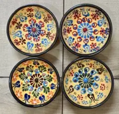 アンティーク チリ製 花模様 銅製皿7点セット レトロ 手工芸銅製 飾り皿 63 アンティーク チリ製 花模様 銅製皿7点セット レトロ 手工芸銅製 飾り