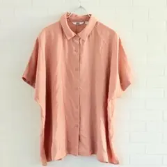 UNIQLO 半袖シャツ ピンク Lサイズ　レディース　ゆったり　リラックスのサムネイル