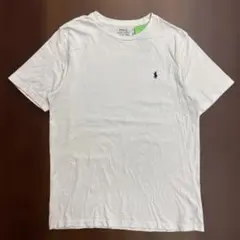 POLO Ralph Lauren Tシャツ 刺繍ロゴ 古着 白 Lサイズ