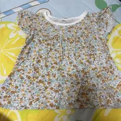 花柄フリル袖Tシャツ 100サイズ