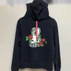CUNE　キューン　ダブルジップパーカー　椿　ピロピロ付き