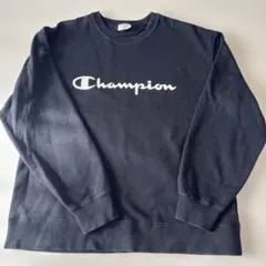 Champion チャンピオン スウェット 160 ブラック ロゴ入り