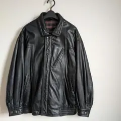ラムレザー★本革 羊革 A-2型 レザージャケット ブルゾン 黒 L 韓国