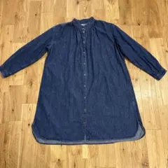 UNIQLO U ダークデニム シャツワンピース 140
