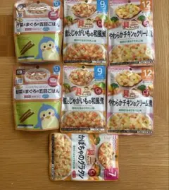 レトルト　離乳食 キューピー&和光堂ベビーフード　4種　7、9、12か月　パウチ