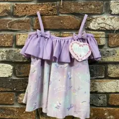 ユニコーン柄水着 薄紫 120㎝