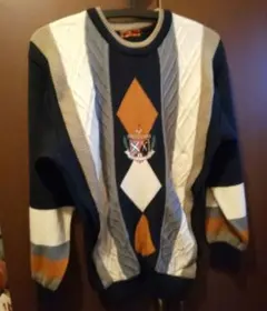 ダイヤモンドパターン ニットセーター