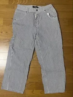 デニムワイドパンツ ストライプ