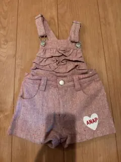 ANAP フリル付きオーバーオール 90cm