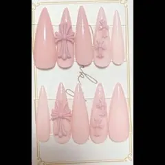 クロムネイル、ワンカラーネイル、ロングネイル