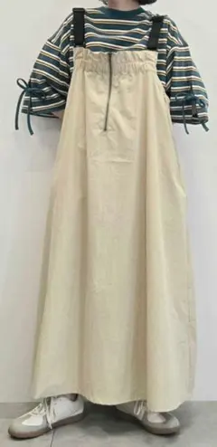 サマンサモスモス　ベージュ　ロングスカート　ジャンパースカート　SM2