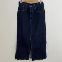 GU デニムロングタイトスカート　スリットあり　L