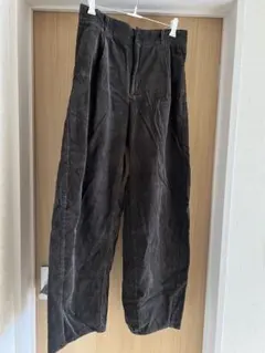 コーデュロイバレルレッグイージーパンツ xl