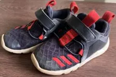 アディダス12.5cmネイビー/レッド ベルクロスニーカー