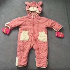 クマのフード付きピンクアウター