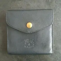 IL BISONTE 本革 三つ折り財布 ネイビー