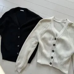 ジーユー　パフスリーブコクーンカーディガン(長袖)