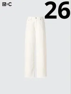 UNIQLO C ワイドストレートジーンズ　26