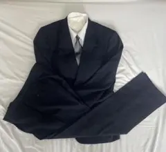 ネイビー ストライプ ビジネススーツ