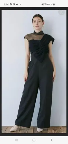 美品　LAGUNAMOON エンブロイダリーツイストパンツドレス